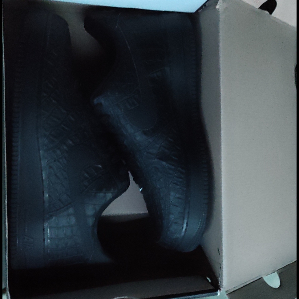 Nike AF1 Blk Croc Skin - Picture 3 of 3